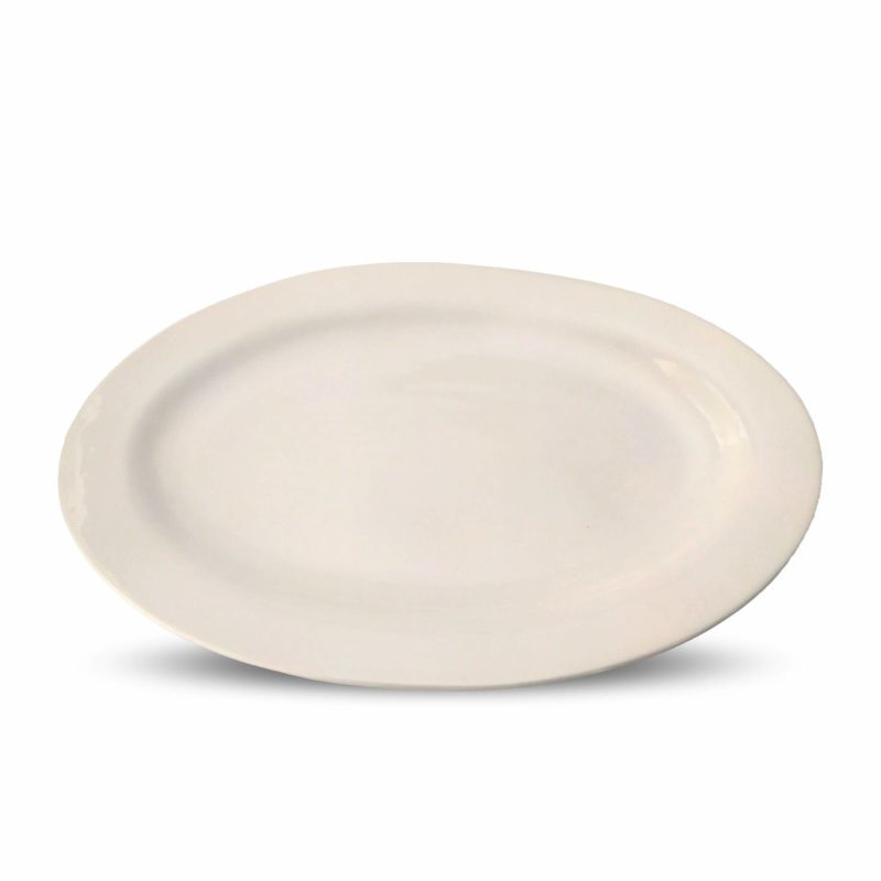 Travessa Oval Porcelana Branca 36x26cm