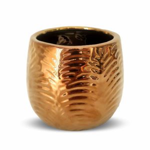 Vaso Cerâmica Dourado P