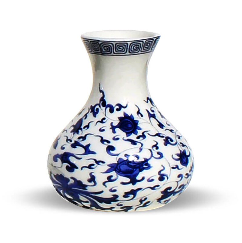 Vaso Azul e Branco 9cm