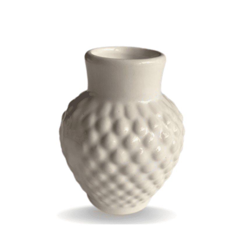 Vaso bico de jaca branco 12cm