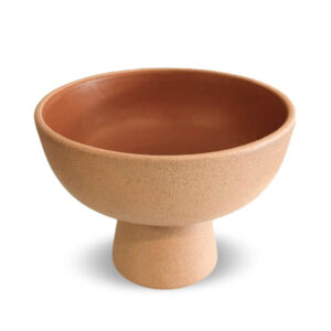 Bowl com Pé Cerâmica Terra Caramelo 950ml