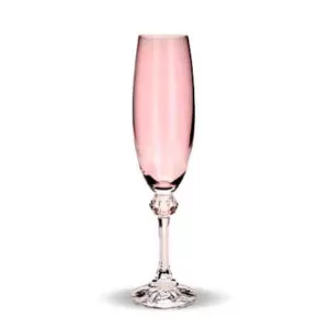 Taça Champanhe Elisa Rosé Cristal 220ml