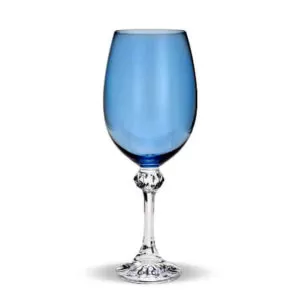 Taça Elisa Paradise Azul Cristal 450ml