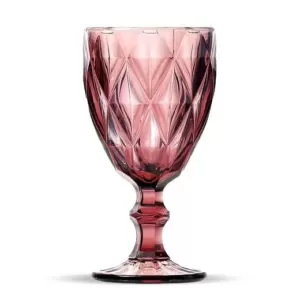 Taça Vidro Diamond Rosé 300ml