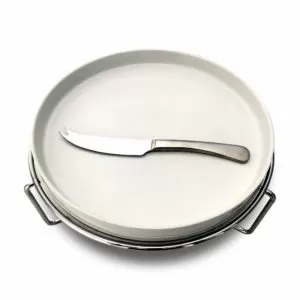 Rechaud Cerâmica e Inox para Queijo Brie com Faca G