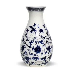 Vaso Azul e Branco 11cm