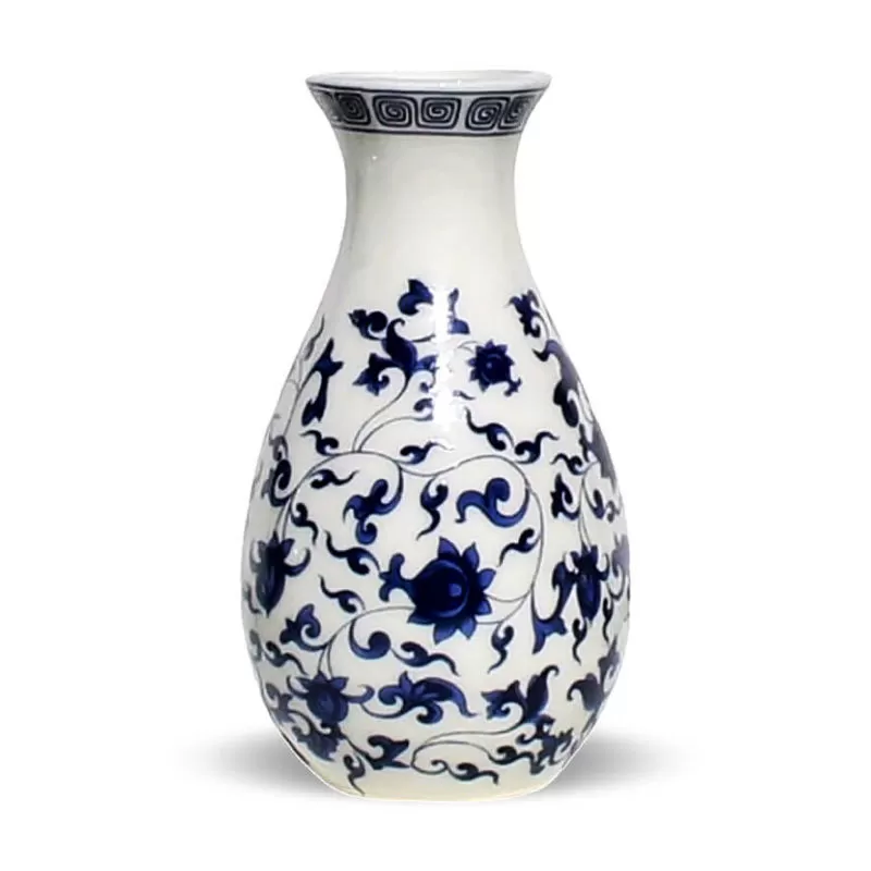 Vaso Azul e Branco 11cm